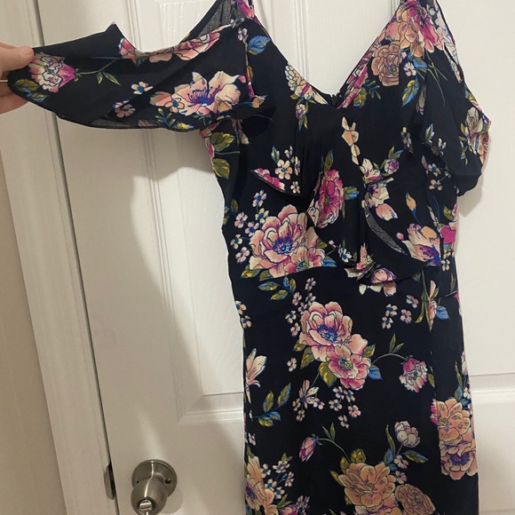 1 LEFT!! Floral Print Off the Shoulder Romper - Picture 12 of 14